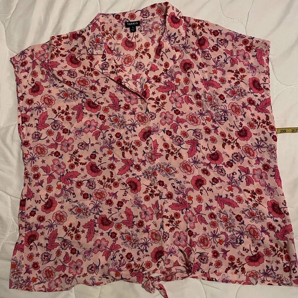 Challis Tie-Front Dolman Top